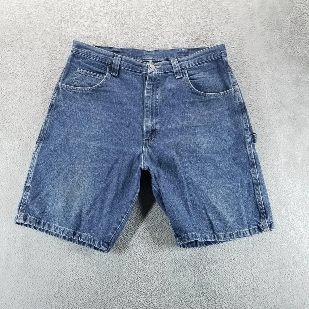 Wrangler Shorts Mens 36 Blue Denim Carpenter 9